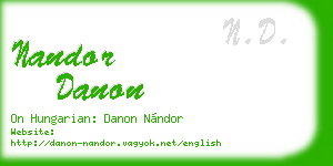 nandor danon business card